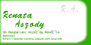 renata aszody business card